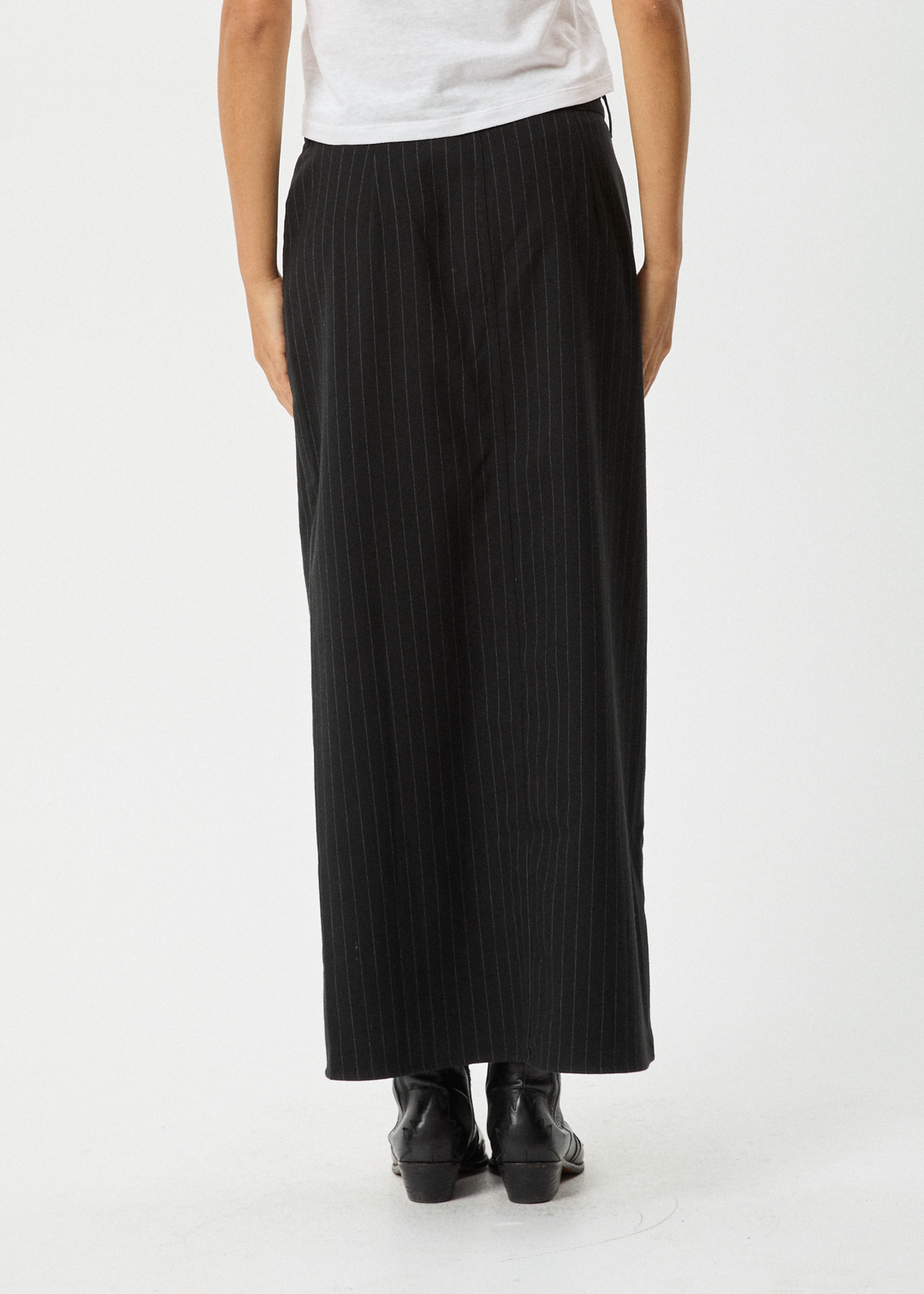 AFENDS Womens Business - Split Maxi Skirt - Black - Sustainable Clothing - Streetwear