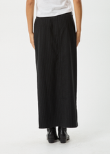 AFENDS Womens Business - Split Maxi Skirt - Black - Afends womens business   split maxi skirt   black   sustainable clothing   streetwear