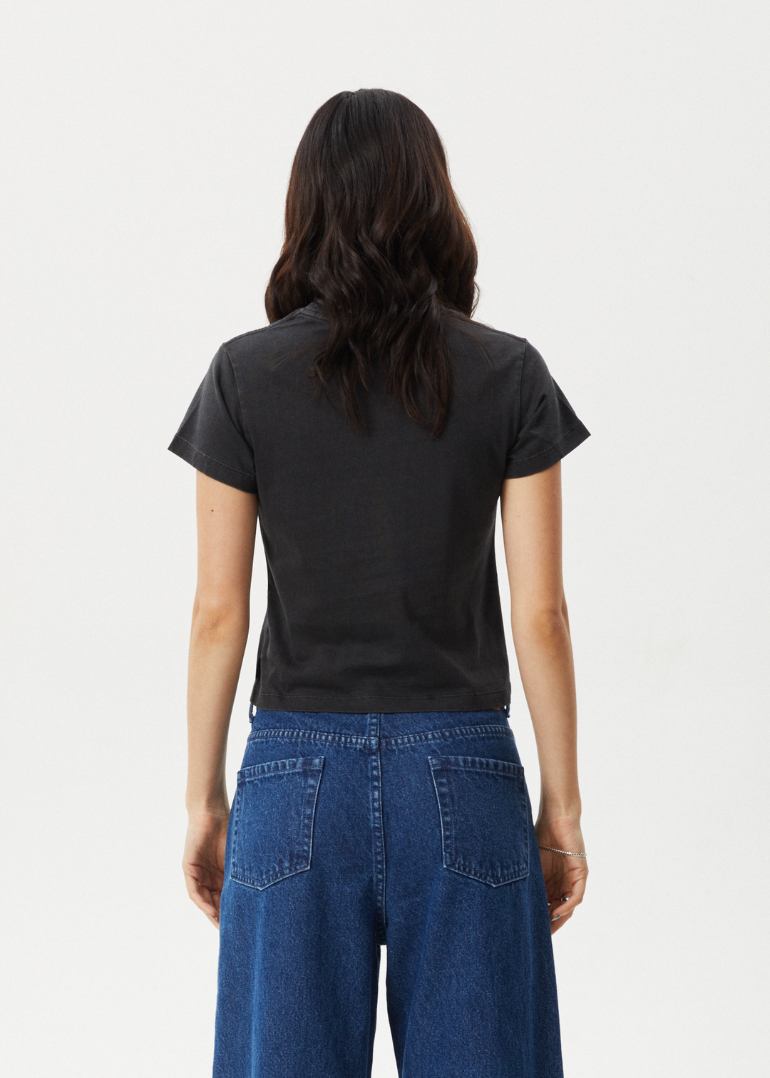 AFENDS Womens Nirvana - Baby Tee - Stone Black - Sustainable Clothing - Streetwear