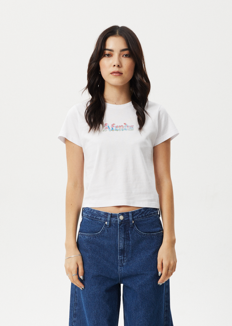 AFENDS Womens Nirvana - Baby Tee - White