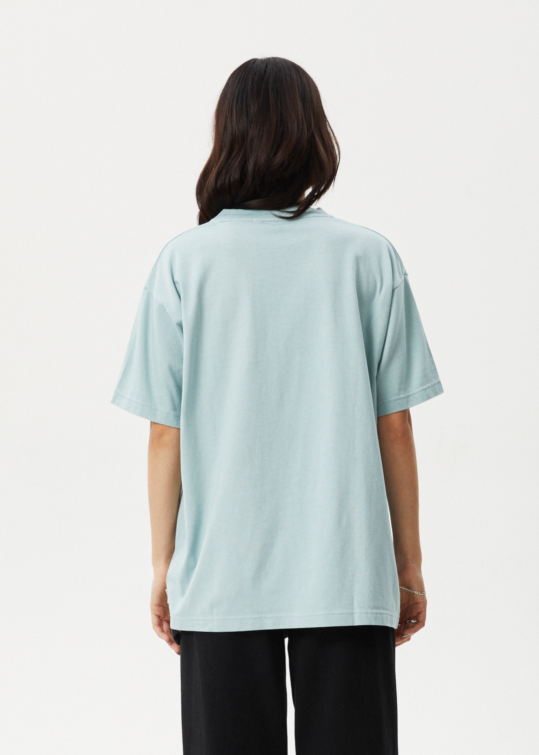 AFENDS Womens Sacred - Oversized Tee - Ether Blue - Sustainable Clothing - Streetwear