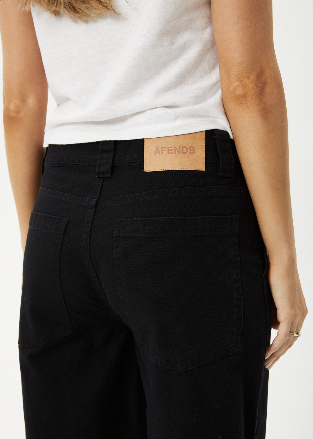 AFENDS Womens Maverick - Canvas Pants - Black - Sustainable Clothing - Streetwear