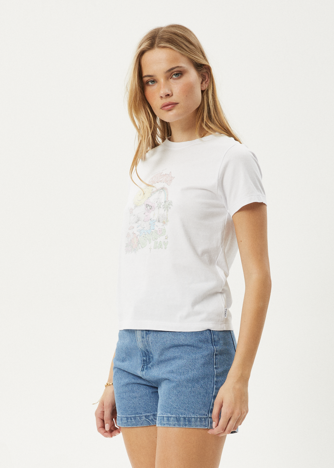 AFENDS Womens Greetings - Regular Tee - White - Sustainable Clothing - Streetwear