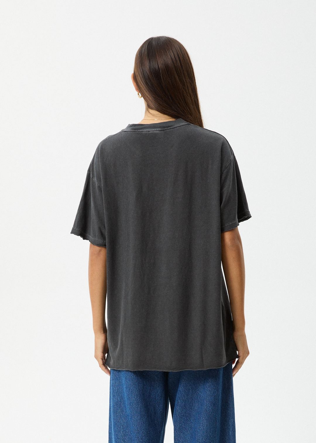 AFENDS Womens Still Life - Oversized Tee - Stone Black - Sustainable Clothing - Streetwear