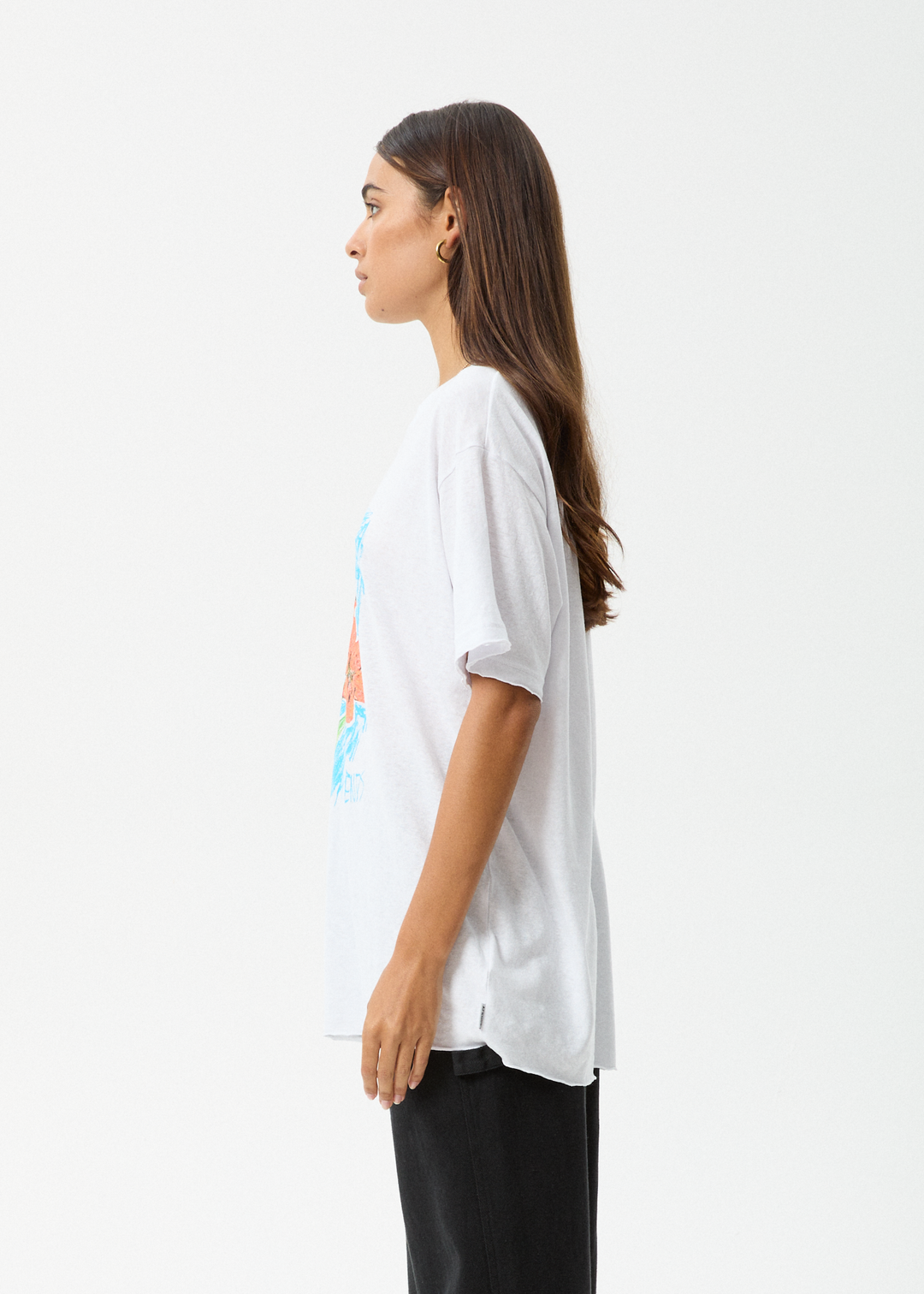 AFENDS Womens Still Life - Oversized Tee - White - Sustainable Clothing - Streetwear