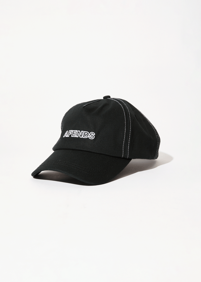 AFENDS Mens Outline - Recycled Trucker Cap - Black