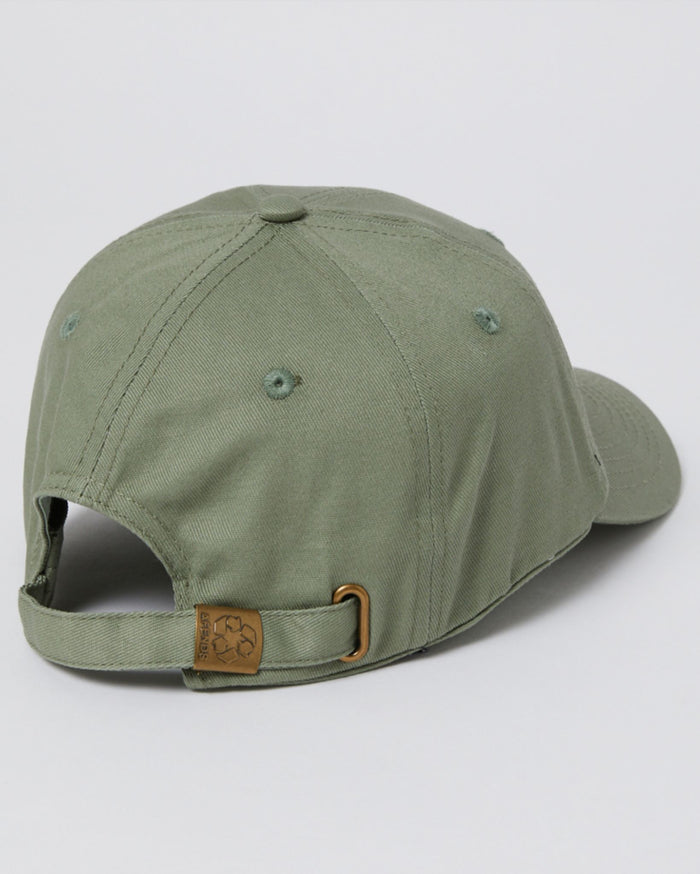 Afends Mens Questions -  Six Panel Cap - Eucalyptus - Sustainable Clothing - Streetwear