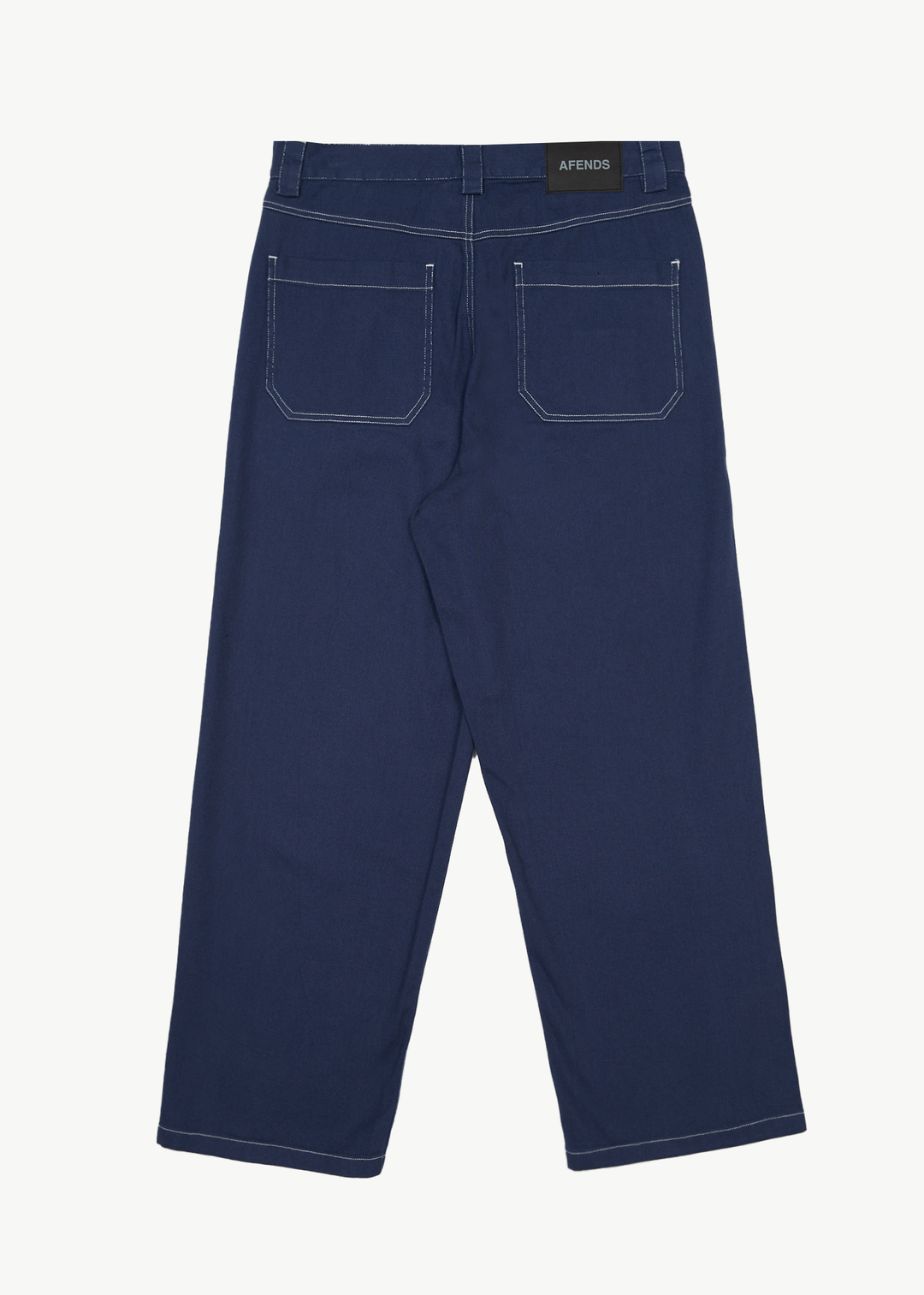 AFENDS Mens Pablo - Recycled Baggy Pant - Navy - Sustainable Clothing - Streetwear