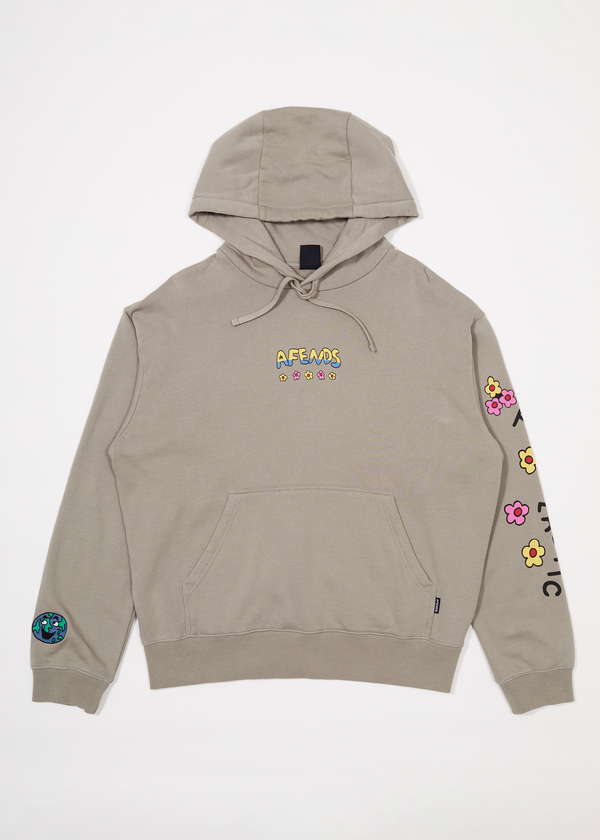 Afends Mens F Plastic - Graphic Hoodie - Olive