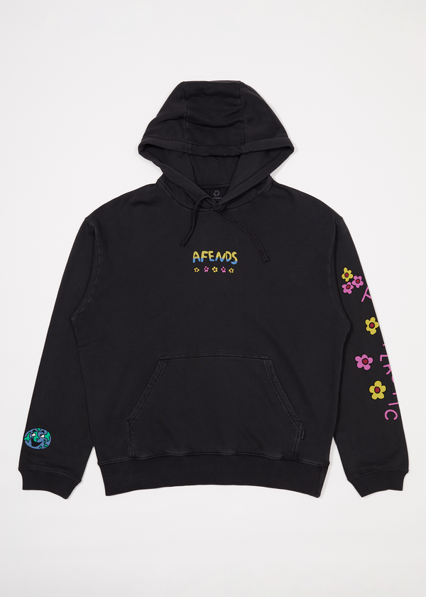 Afends Mens F Plastic - Graphic Hoodie - Stone Black