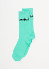 Afends Unisex Eternal - Recycled Crew Socks - Jade - Afends unisex eternal   recycled crew socks   jade   sustainable clothing   streetwear