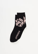 Afends Unisex Vise - Hemp Crew Socks - Black - Afends unisex vise   hemp crew socks   black   sustainable clothing   streetwear