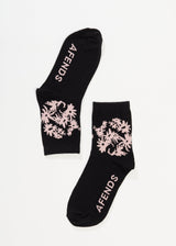 Afends Unisex Vise - Hemp Crew Socks - Black - Afends unisex vise   hemp crew socks   black   sustainable clothing   streetwear