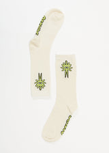 Afends Unisex Programmed - Hemp Crew Socks - Off White - Afends unisex programmed   hemp crew socks   off white   sustainable clothing   streetwear