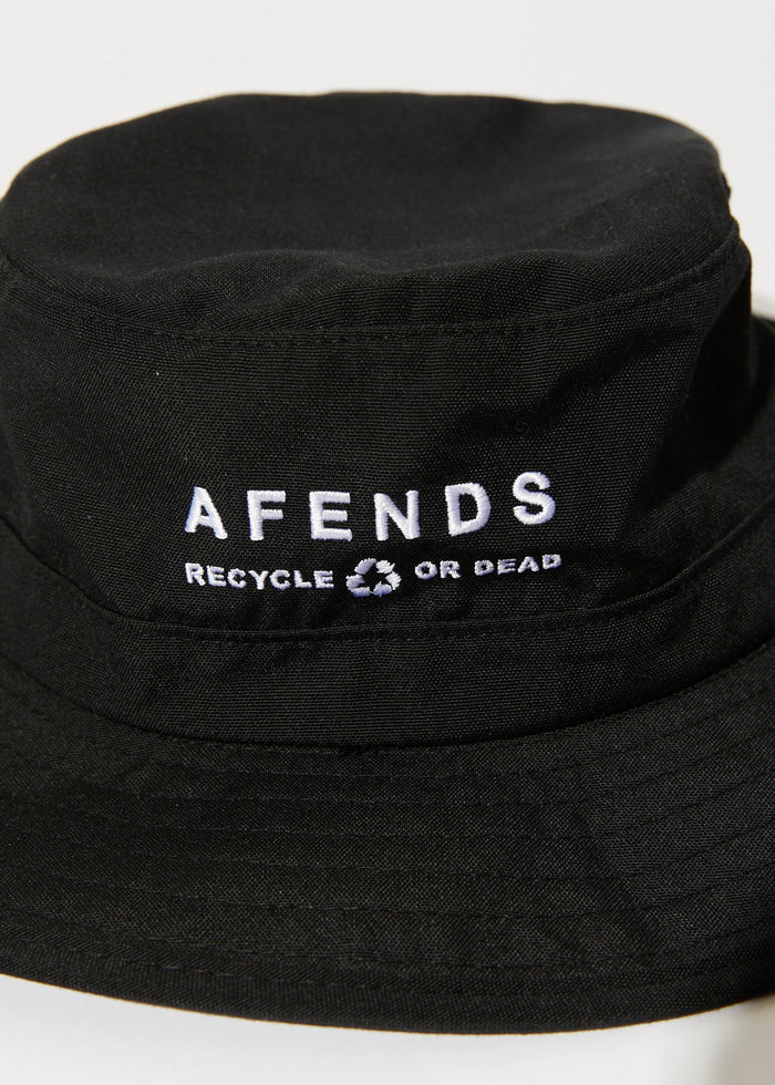 Afends Unisex Calico - Recycled Bucket Hat - Black - Sustainable Clothing - Streetwear