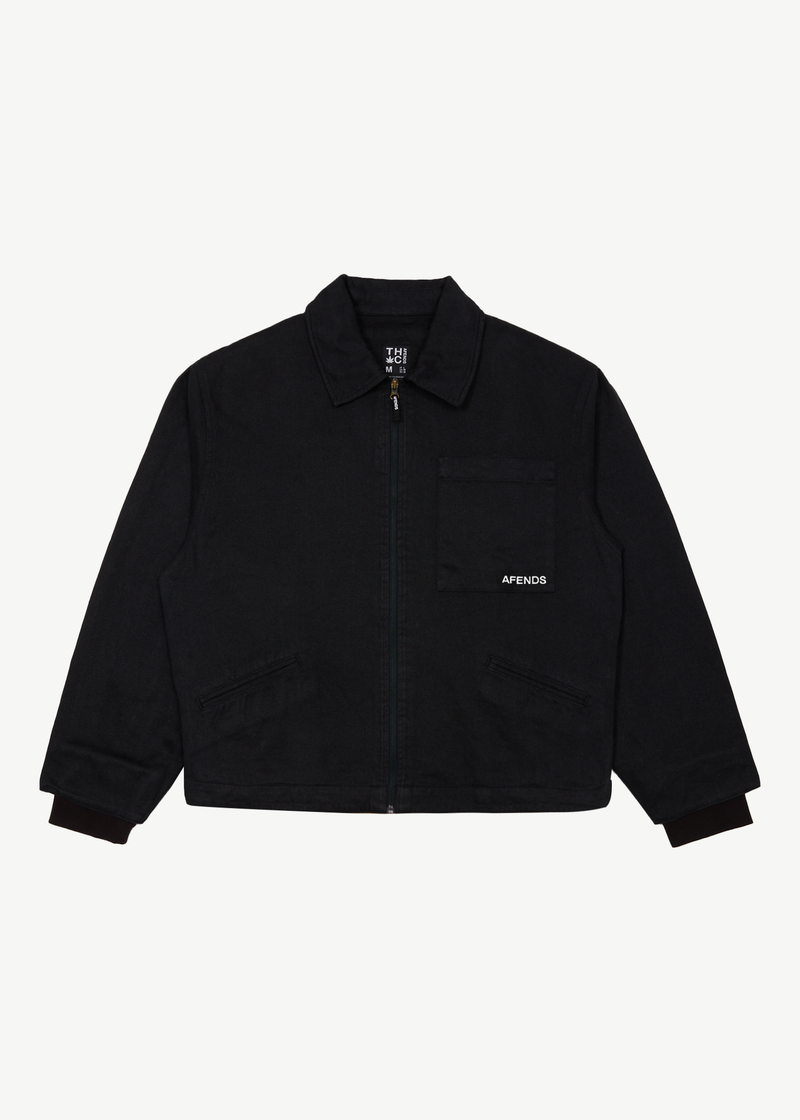 Afends Unisex Oracle - Workwear Jacket - Black