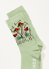 Afends Unisex Journey Inward - Crew Socks - Pistachio - Afends unisex journey inward   crew socks   pistachio   sustainable clothing   streetwear