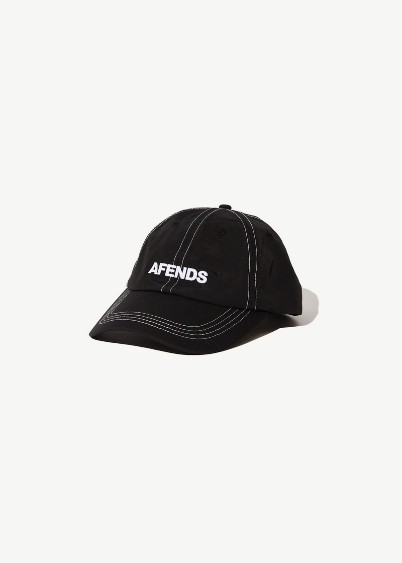 Afends Unisex Vinyl - 6 Panel Cap - Black