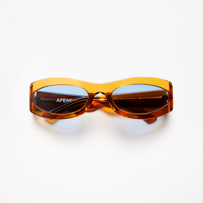 Afends Unisex Platinum J - Sunglasses - Clear Orange - Sustainable Clothing - Streetwear