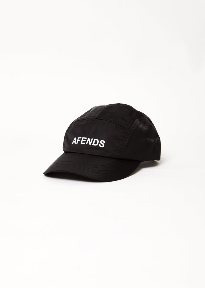 Afends Unisex Pala - Recycled 5 Panel Cap - Black - Sustainable Clothing - Streetwear