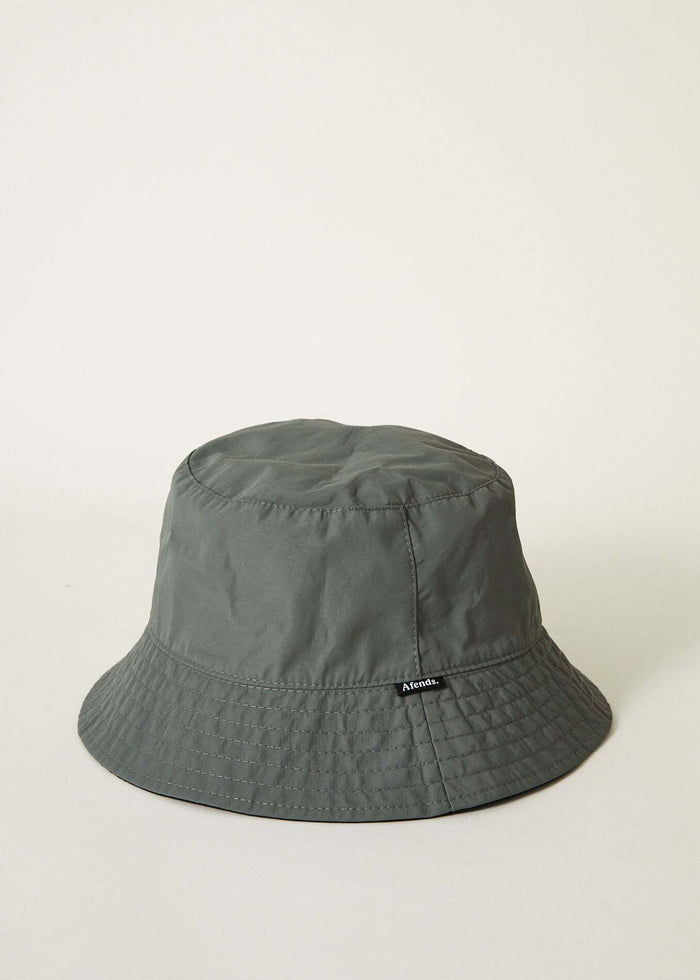 Afends Unisex Sybil  - Recycled Reversible Bucket Hat - Jungle Green - Sustainable Clothing - Streetwear
