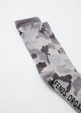 Afends Unisex Cadet - Organic Crew Socks - Camo - Afends unisex cadet   organic crew socks   camo   sustainable clothing   streetwear