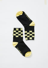 Afends Unisex Pascale  - Hemp Crew Socks - Charcoal - Afends unisex pascale    hemp crew socks   charcoal   sustainable clothing   streetwear