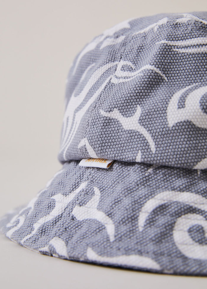 Afends Unisex Tribal - Organic Bucket Hat - Silver - Sustainable Clothing - Streetwear
