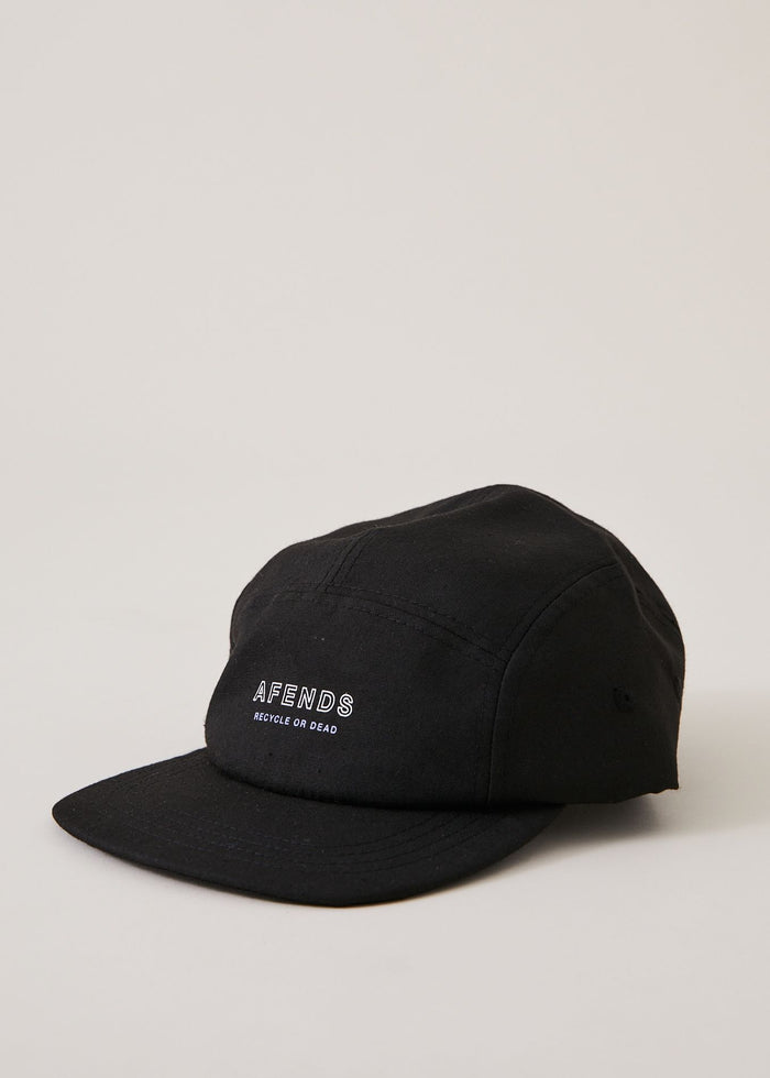 Afends Unisex Misprint - Organic Panelled Cap - Black - Sustainable Clothing - Streetwear