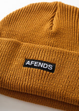 Afends Unisex Home Town - Recycled Beanie - Chestnut - Afends unisex home town   recycled beanie   chestnut   sustainable clothing   streetwear