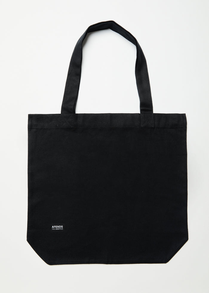 Afends Unisex Crucial - Hemp Tote Bag - Black - Sustainable Clothing - Streetwear