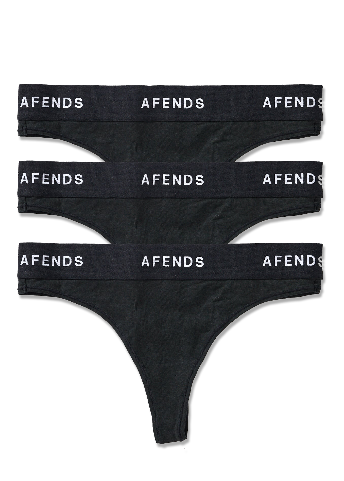 Molly Hemp G String Briefs 3 Pack Black Afends Europe