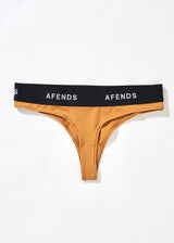Afends Womens Molly - Hemp G-String Briefs 3 Pack - Chestnut - Afends womens molly   hemp g string briefs 3 pack   chestnut   sustainable clothing   streetwear