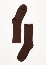 Afends Mens Everyday - Hemp Socks One Pack - Coffee - Afends mens everyday   hemp socks one pack   coffee   sustainable clothing   streetwear