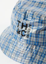 Afends Unisex Porcelain - Hemp Check Coated Bucket Hat - Electric Blue - Afends unisex porcelain   hemp check coated bucket hat   electric blue   sustainable clothing   streetwear