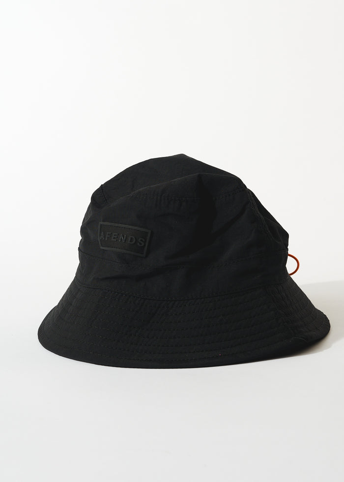 Afends Unisex Beam Up - Recycled Spray Bucket Hat - Black - Sustainable Clothing - Streetwear
