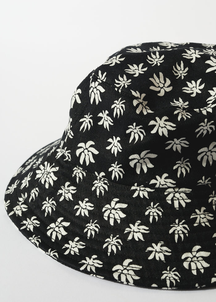 Afends Unisex Pascale - Hemp Wide Brim Bucket Hat - Black - Sustainable Clothing - Streetwear