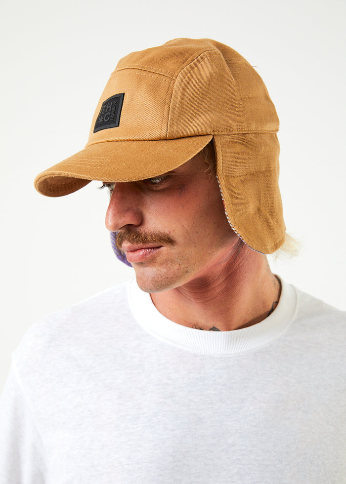 Afends Unisex Colby - Hemp Flap 5 Panel Cap - Chestnut - Sustainable Clothing - Streetwear