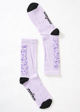 Afends Unisex Tracks - Recycled Crew Socks - Tulip - Afends unisex tracks   recycled crew socks   tulip   sustainable clothing   streetwear