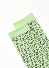 Afends Unisex Tagged - Unisex Hemp Crew Socks - Lime Green - Afends unisex tagged   unisex hemp crew socks   lime green   sustainable clothing   streetwear