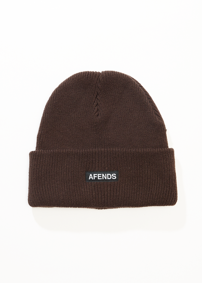 Afends Mens Hometown - Recycled Beanie - Coffee