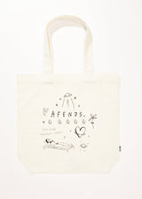 Afends Mens Funhouse - Tote Bag - White - Afends mens funhouse   tote bag   white   sustainable clothing   streetwear