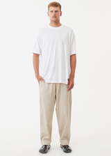Afends Mens Chess Club - Hemp Relaxed Pants - Cement - Afends mens chess club   hemp relaxed pants   cement   sustainable clothing   streetwear