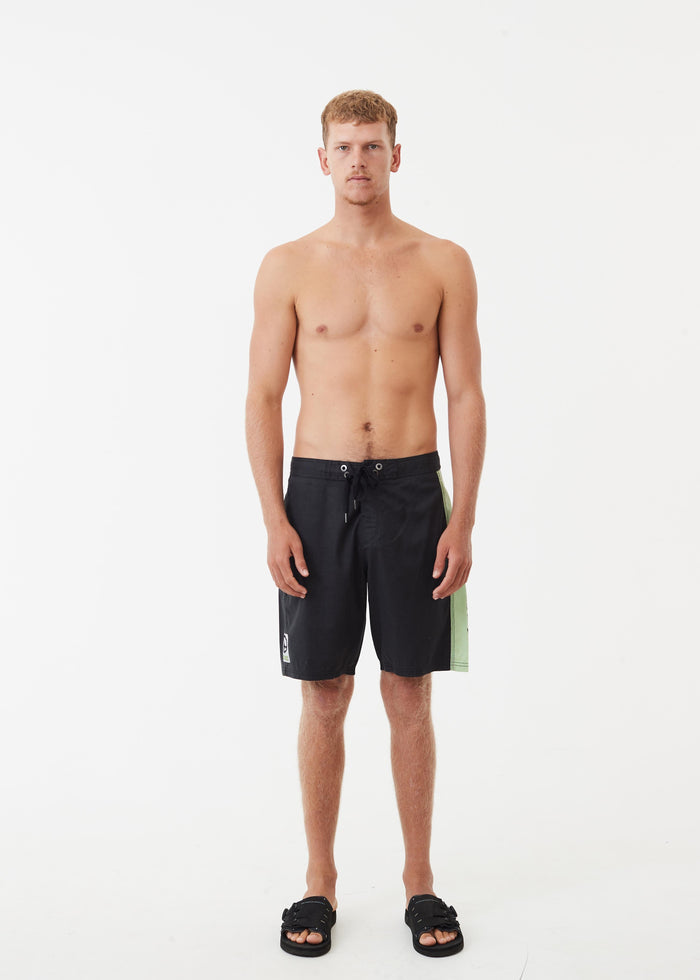 Afends Mens Natural Technology - Hemp Fixed Waist Boardshorts - Black - Sustainable Clothing - Streetwear