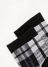 Afends Unisex Asta - Hemp Check Crew Socks - Steel - Afends unisex asta   hemp check crew socks   steel   sustainable clothing   streetwear