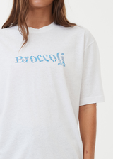 Afends Unisex Broccoli - Unisex Hemp Retro T-Shirt - White - Afends unisex broccoli   unisex hemp retro t shirt   white   sustainable clothing   streetwear