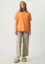 Afends Unisex Return - Unisex Organic Oversized T-Shirt - Papaya - Afends unisex return   unisex organic oversized t shirt   papaya   sustainable clothing   streetwear
