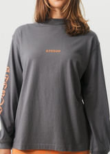 Afends Womens Luxury - Recycled Long Sleeve T-Shirt - Steel - Afends womens luxury   recycled long sleeve t shirt   steel   sustainable clothing   streetwear