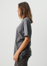 Afends Womens Luxury - Recycled Oversized T-Shirt - Steel - Afends womens luxury   recycled oversized t shirt   steel   sustainable clothing   streetwear