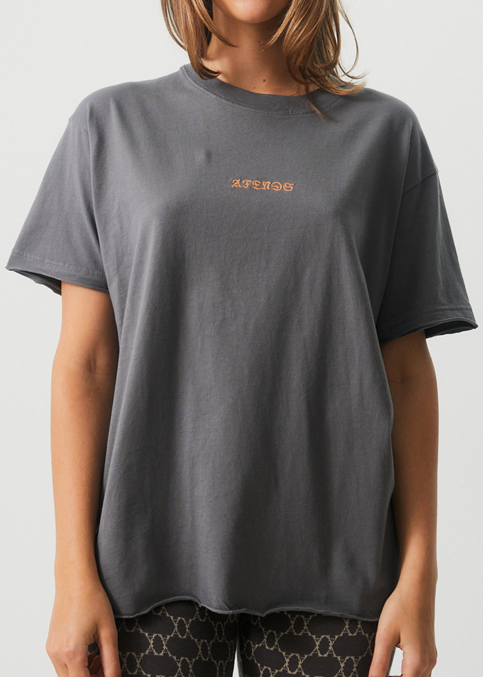 Afends Womens Luxury - Recycled Oversized T-Shirt - Steel - Sustainable Clothing - Streetwear